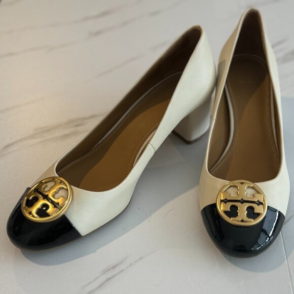 Tory Burch Chelsea 50mm Cap-Toe Pump - Picture 1 of 5